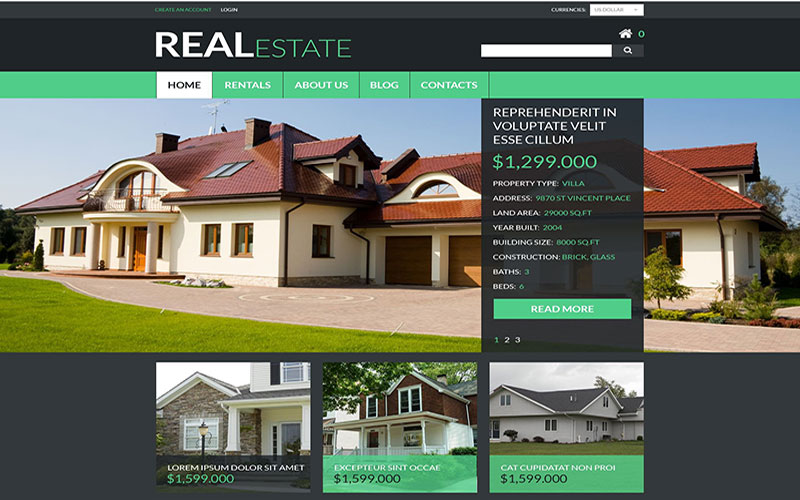 Σχεδίαση και κατασκευή online ηλεκτρονικών καταστημάτων Real Estate Services